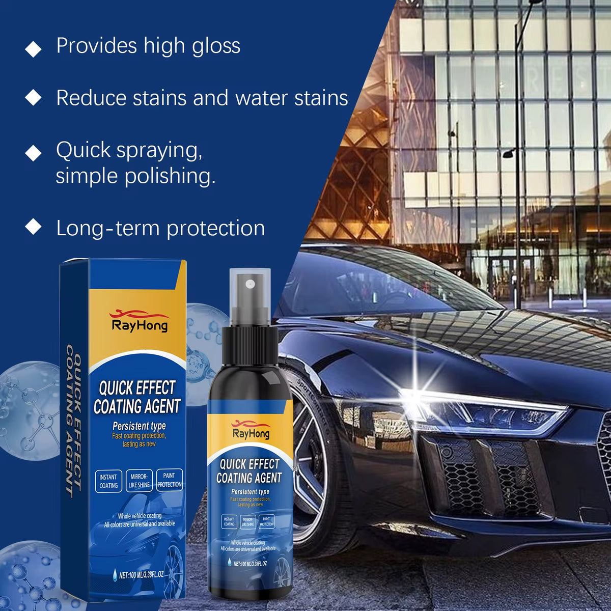 Car Paint Protector Spray Polish for Brand New Glossy Shine