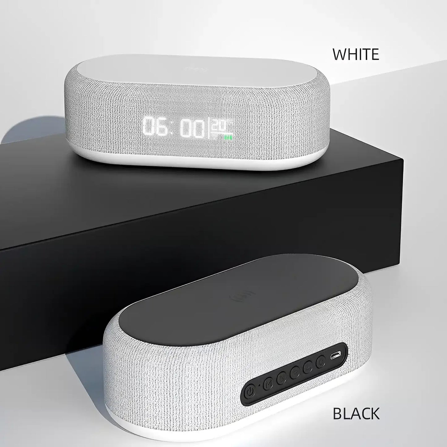Bedside Light with Digital Alarm Clock and Wireless Fast Charging - CADIEL