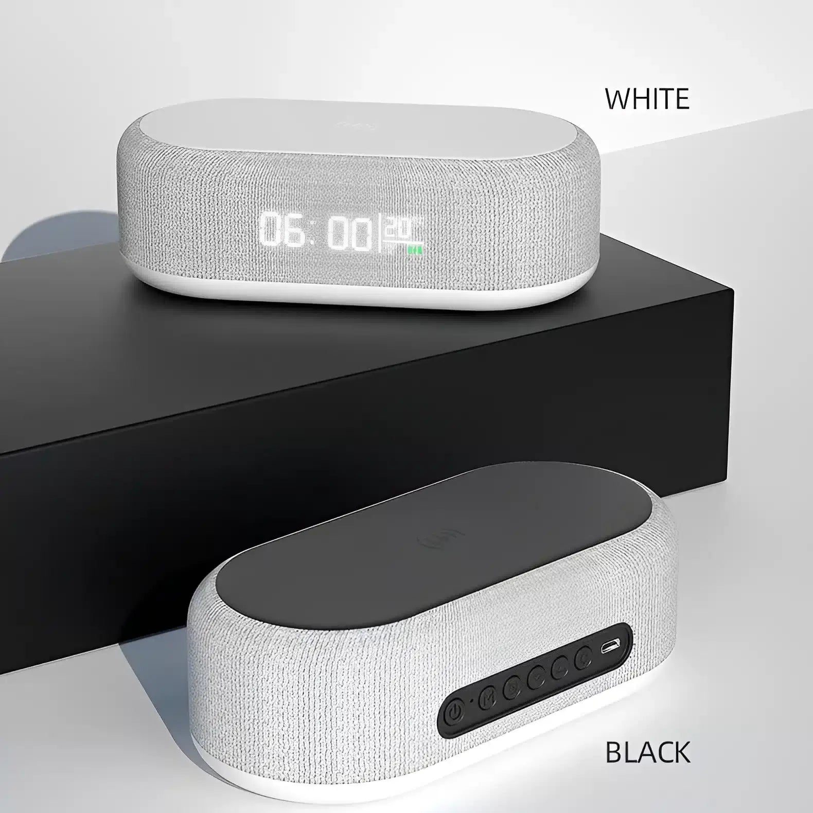 Bedside Light with Digital Alarm Clock and Wireless Fast Charging - CADIEL