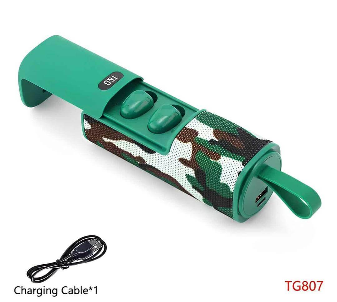 Bluetooth Speaker with Power Bank and Ear Buds - CADIEL