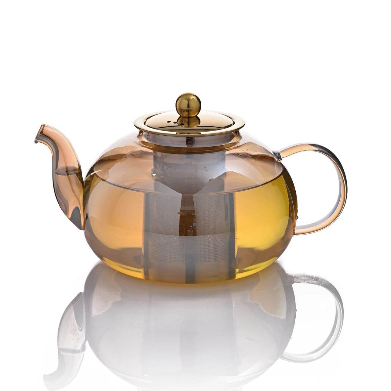 Glass Teapot with Strainer and Tea Cups - CADIEL