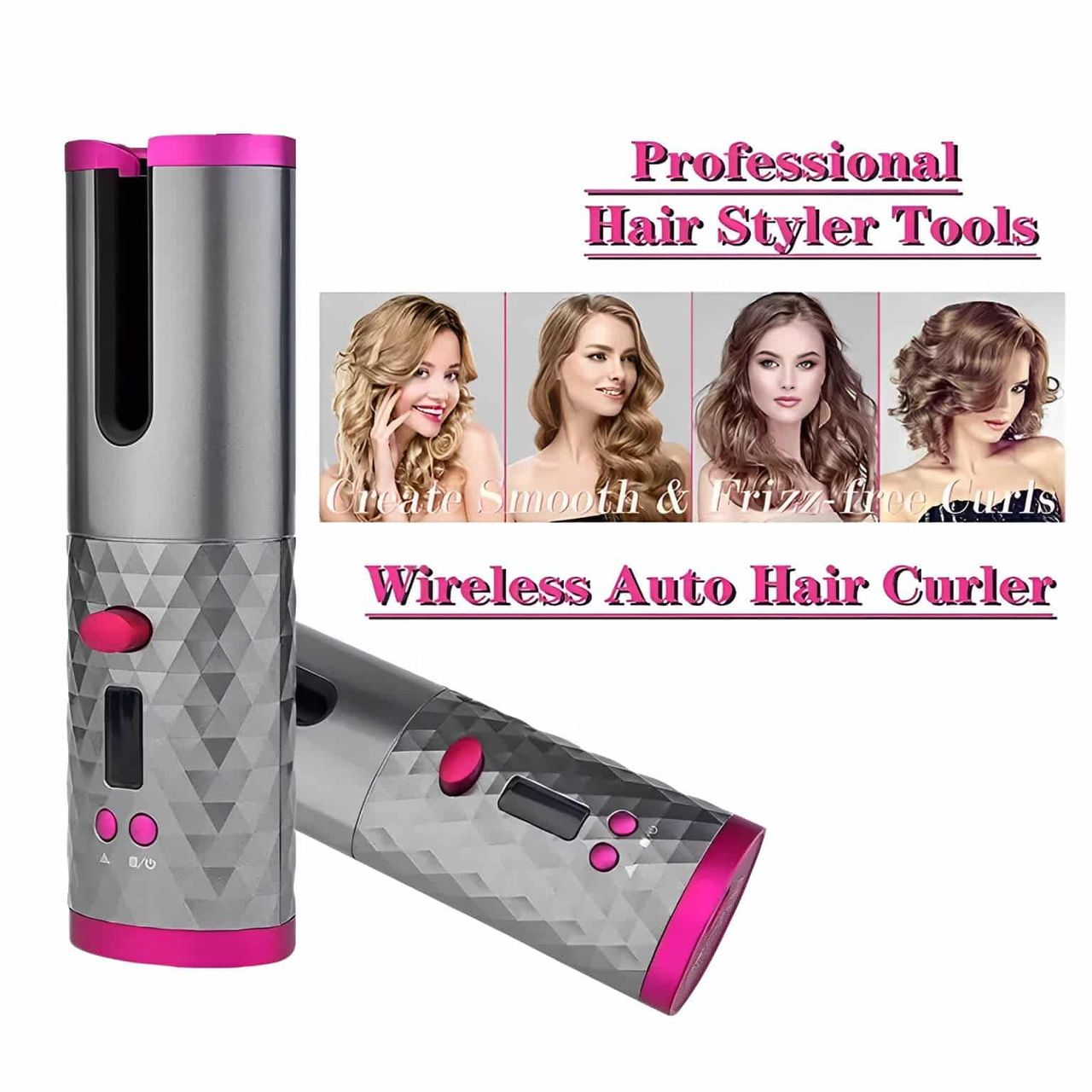 Wireless Hair Curler with Power Bank - CADIEL