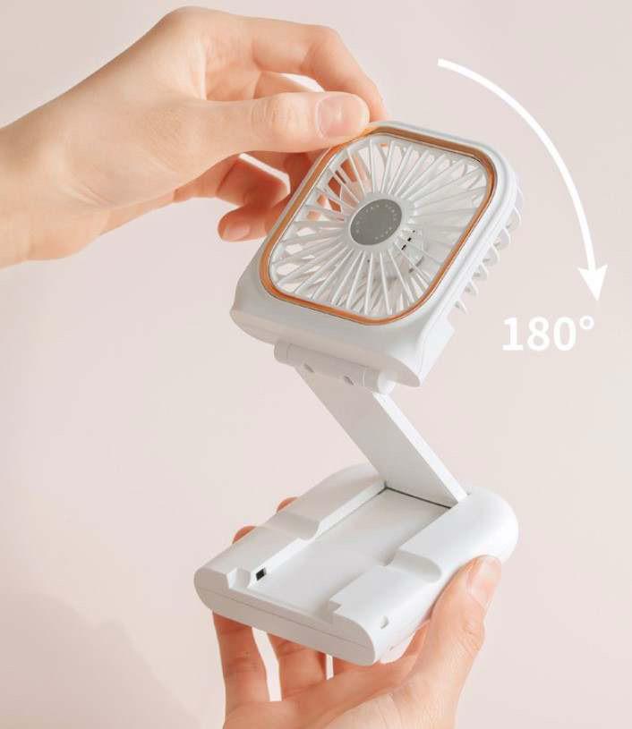 Folding Hand Fan with Power Bank - CADIEL