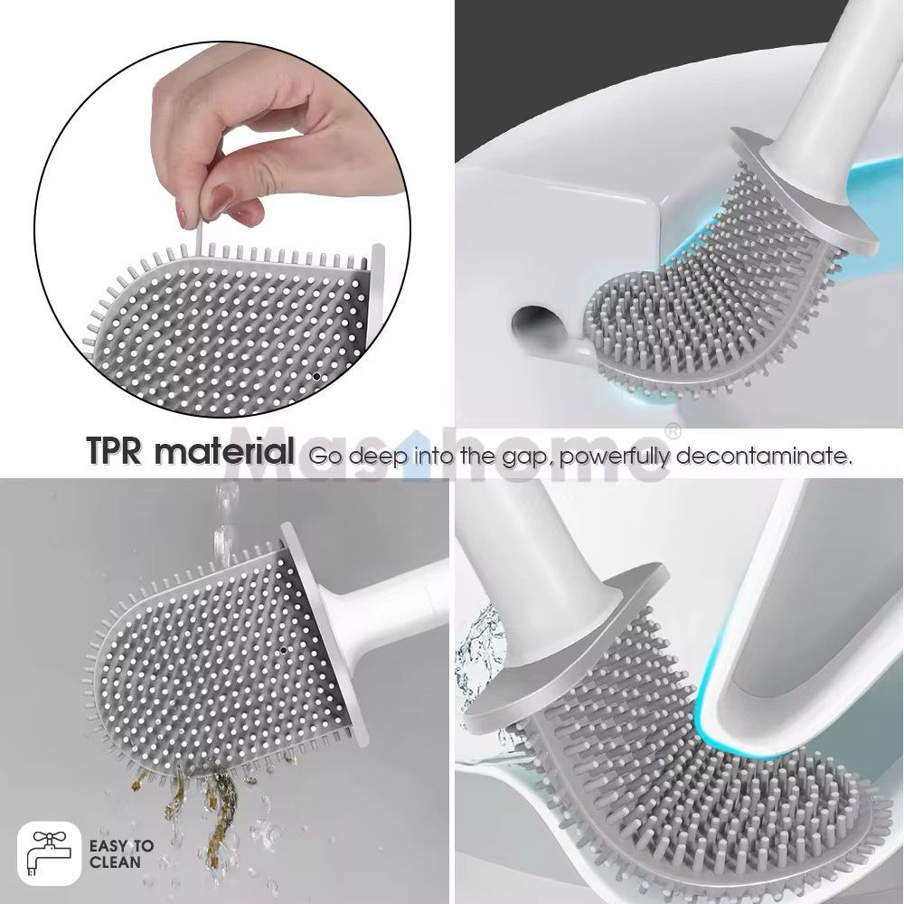 Wall Mounted Silicon Toilet Brush.