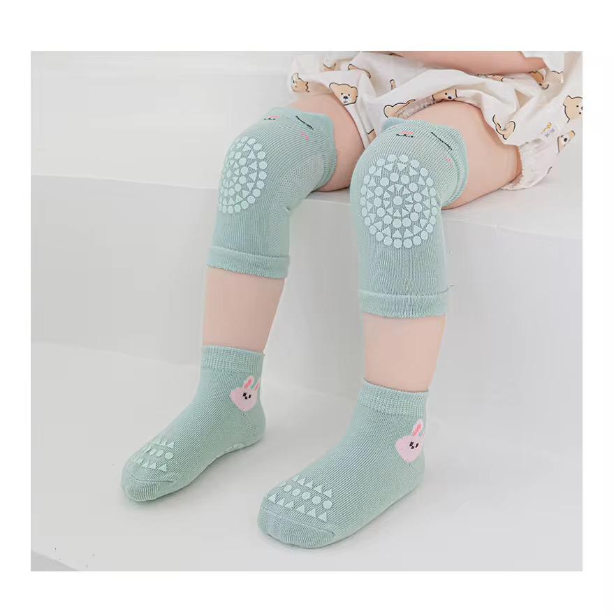 A Set of Protective Baby Crawling Knee Pads and Socks.