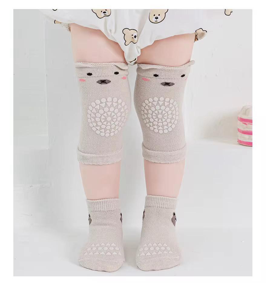 A Set of Protective Baby Crawling Knee Pads and Socks.