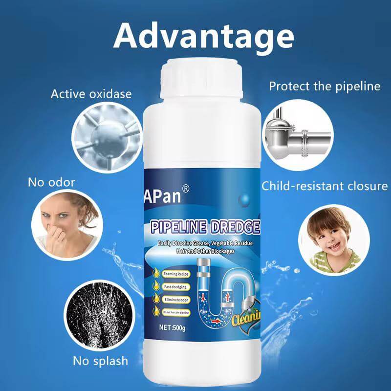 Kitchen Sink and Toilet Drain Powder Cleaner