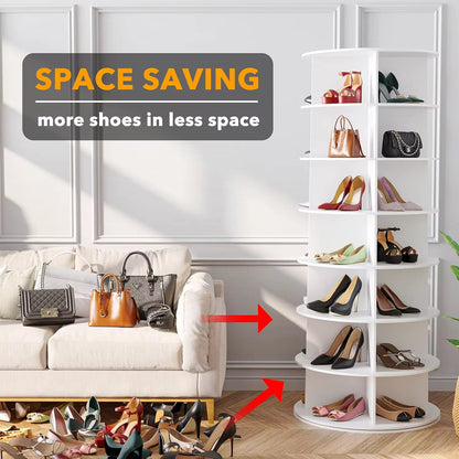 Rotating Shoes and Bags Organizer