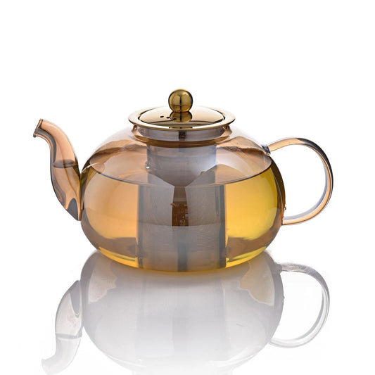 Glass Teapot with Strainer and Tea Cups - CADIEL