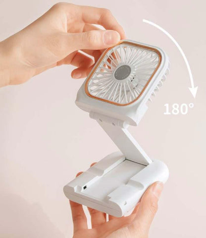 Folding Hand Fan with Power Bank - CADIEL