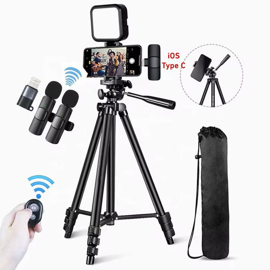 Vlogging Kit with Two Lavalier Microphones.