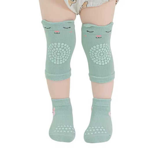 A Set of Protective Baby Crawling Knee Pads and Socks.