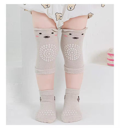 A Set of Protective Baby Crawling Knee Pads and Socks.