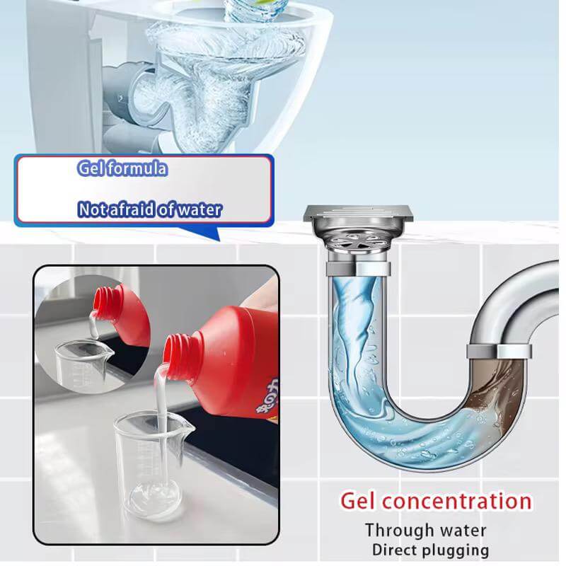 Kitchen Sink and Toilet Drain Clog Cleaner