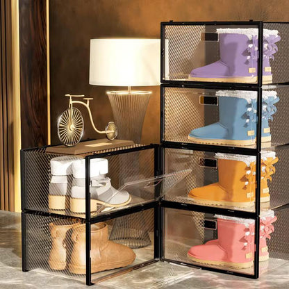 Luxury Side Drop Door Open Shoe Organizer