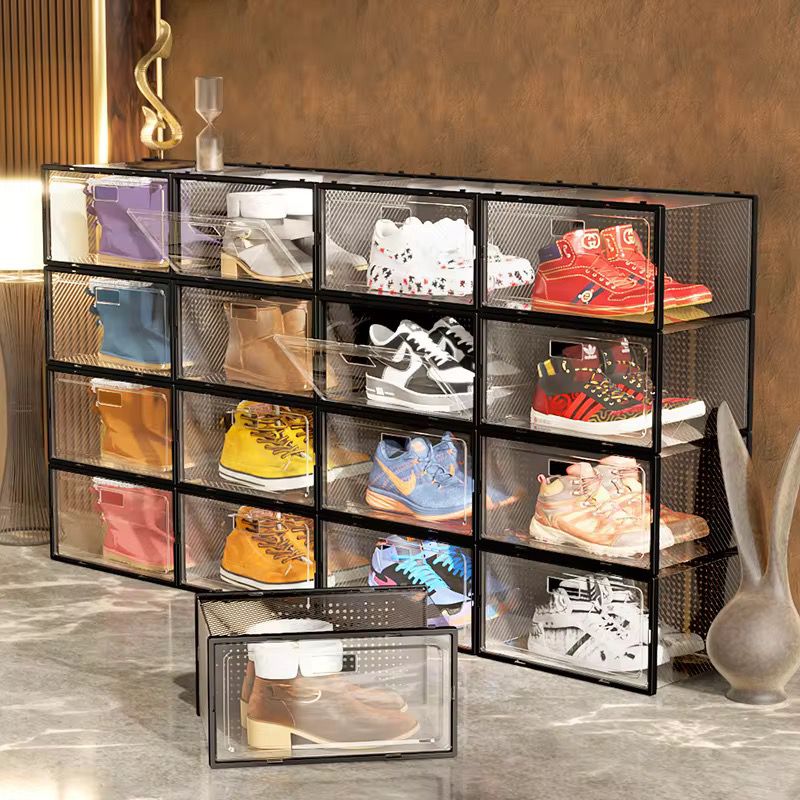 Luxury Side Drop Door Open Shoe Organizer