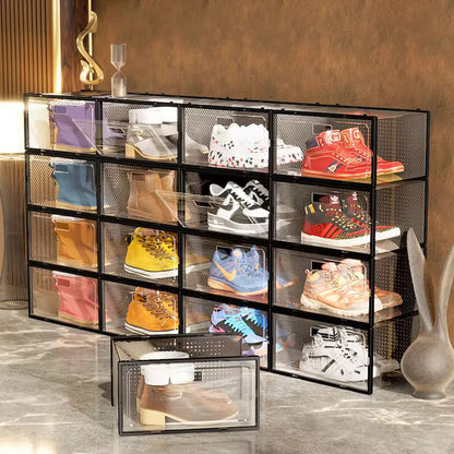 Luxury Side Drop Door Open Shoe Organizer