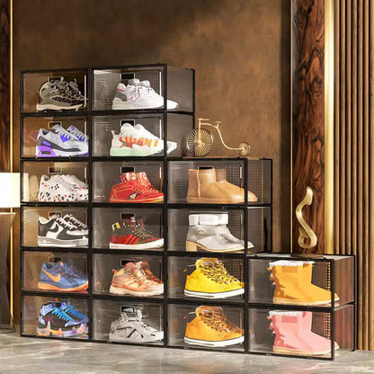 Luxury Side Drop Door Open Shoe Organizer