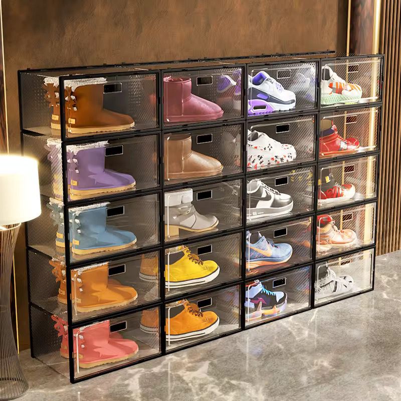 Luxury Side Drop Door Open Shoe Organizer