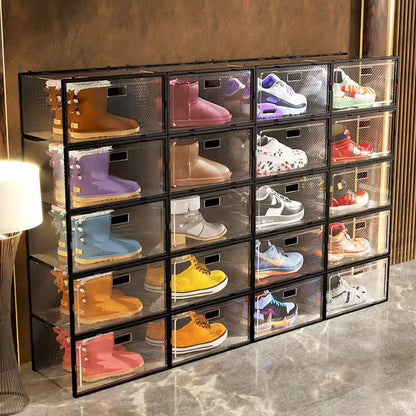 Luxury Side Drop Door Open Shoe Organizer