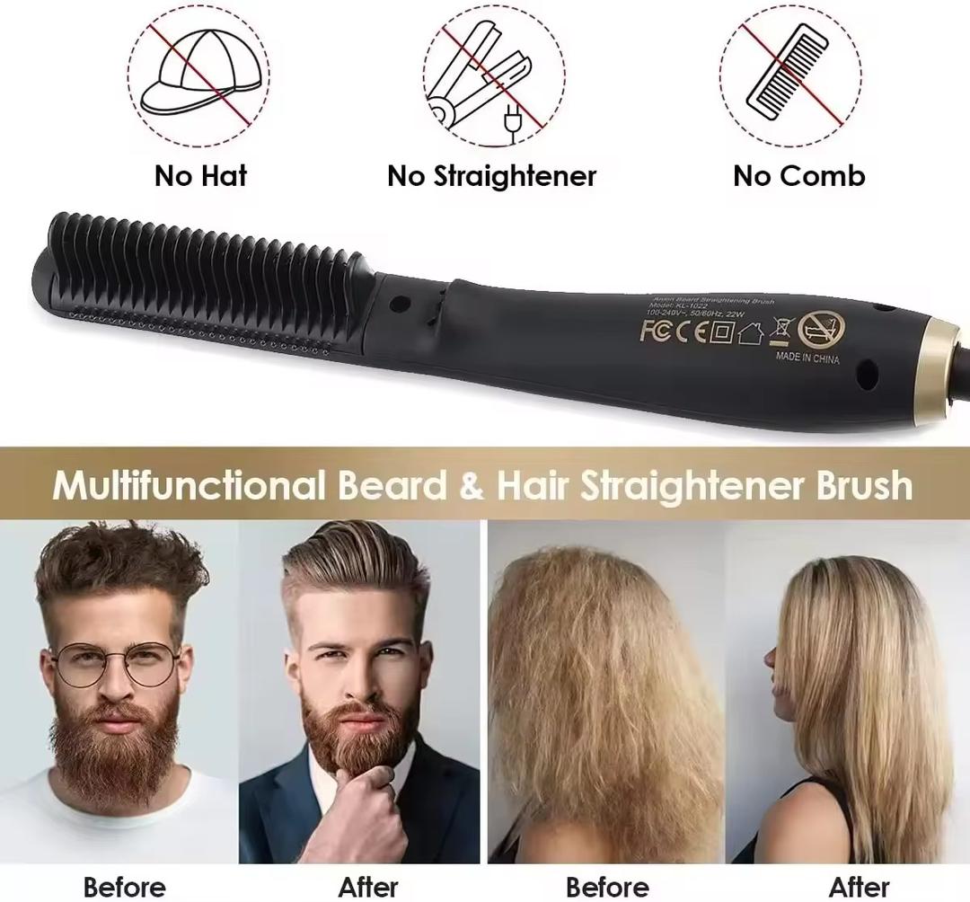 Unisex Hair and Beard Straightener Hot Comb